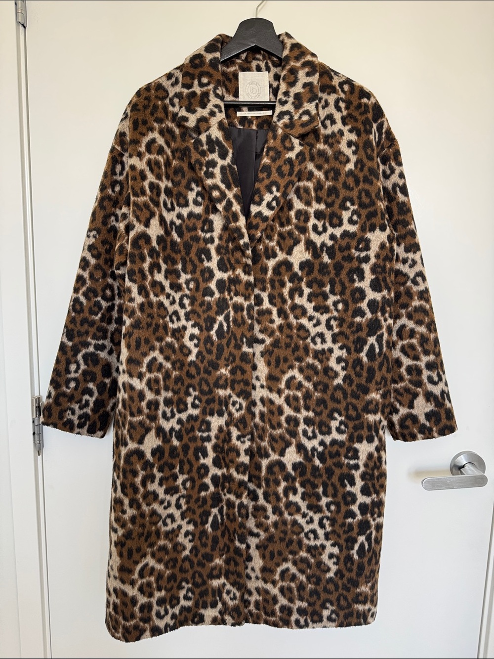 Urban Outfitters Leopard Print Faux Fur Coat - Brown, Black, Cream